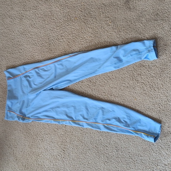 Nike Dri Fit Blue With Rainbow Athletic Workout Leggings Size Small - Picture 3 of 9